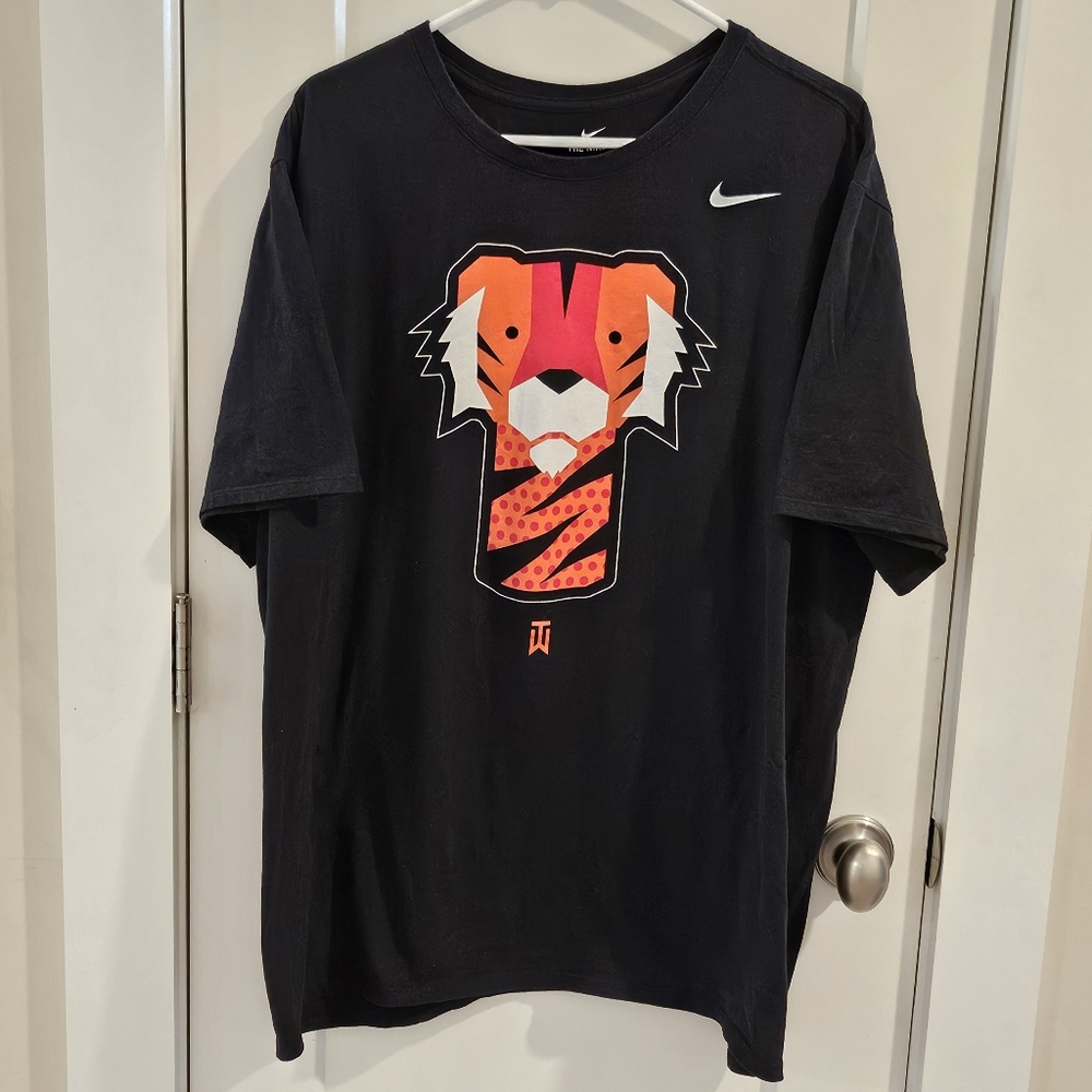 Nike Tee TW Tiger Woods Frank T-Shirt - Black and Orange - Size XXL - RARE
